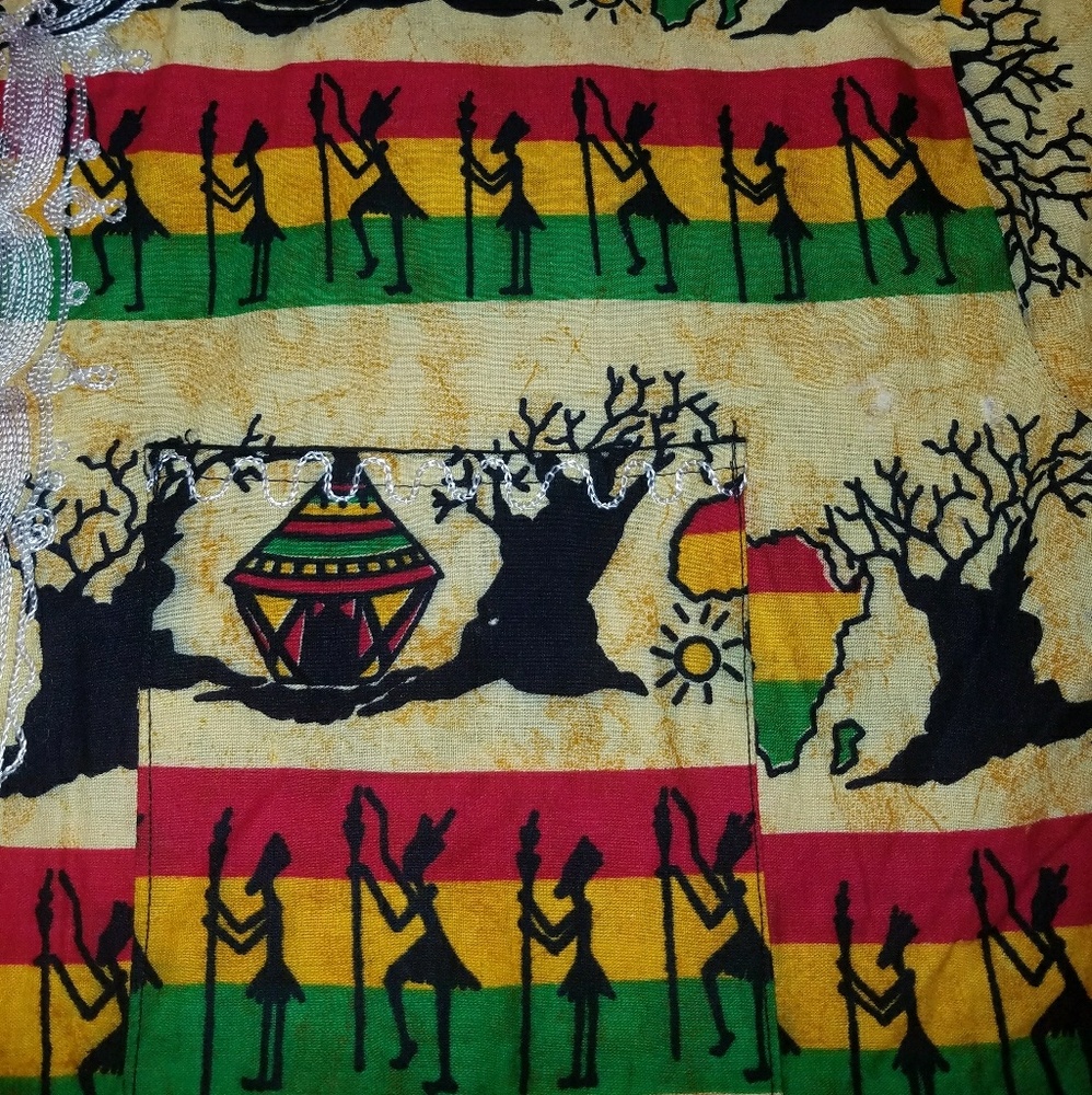 Dashiki African Continent Print, - Picture 3 of 8